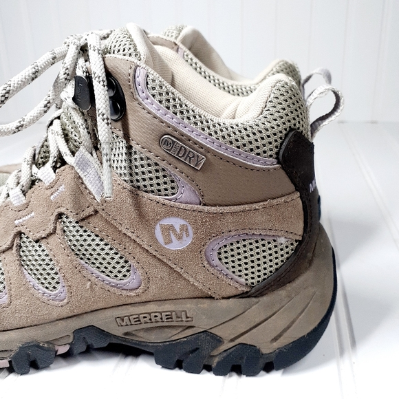 Merrell Ridgepass Women's Brindle/Sea Fog Mid Waterproof Boots F847 - Picture 4 of 12